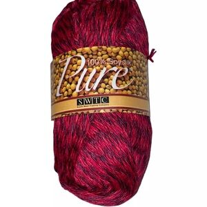 South West Trading Company PURE Soy Silk Worsted Yarn SWTC #21 Red Purple